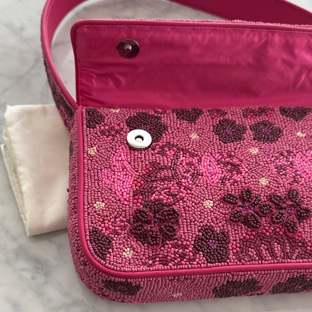 Staud TOMMY BEADED BAG BLOSSOM GARDEN PARTY pink - Picture 3 of 14